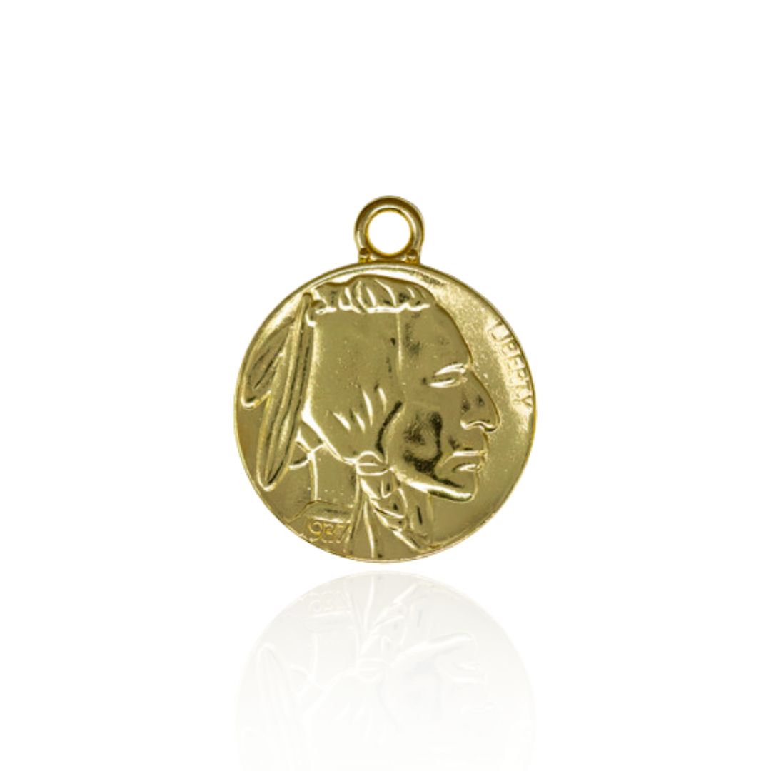 Oversized Buffalo Nickel Charm