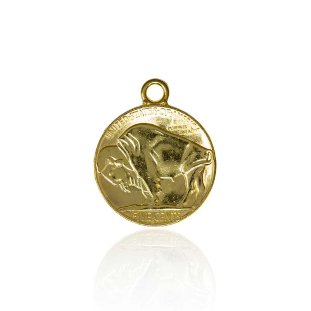 Oversized Buffalo Nickel Charm