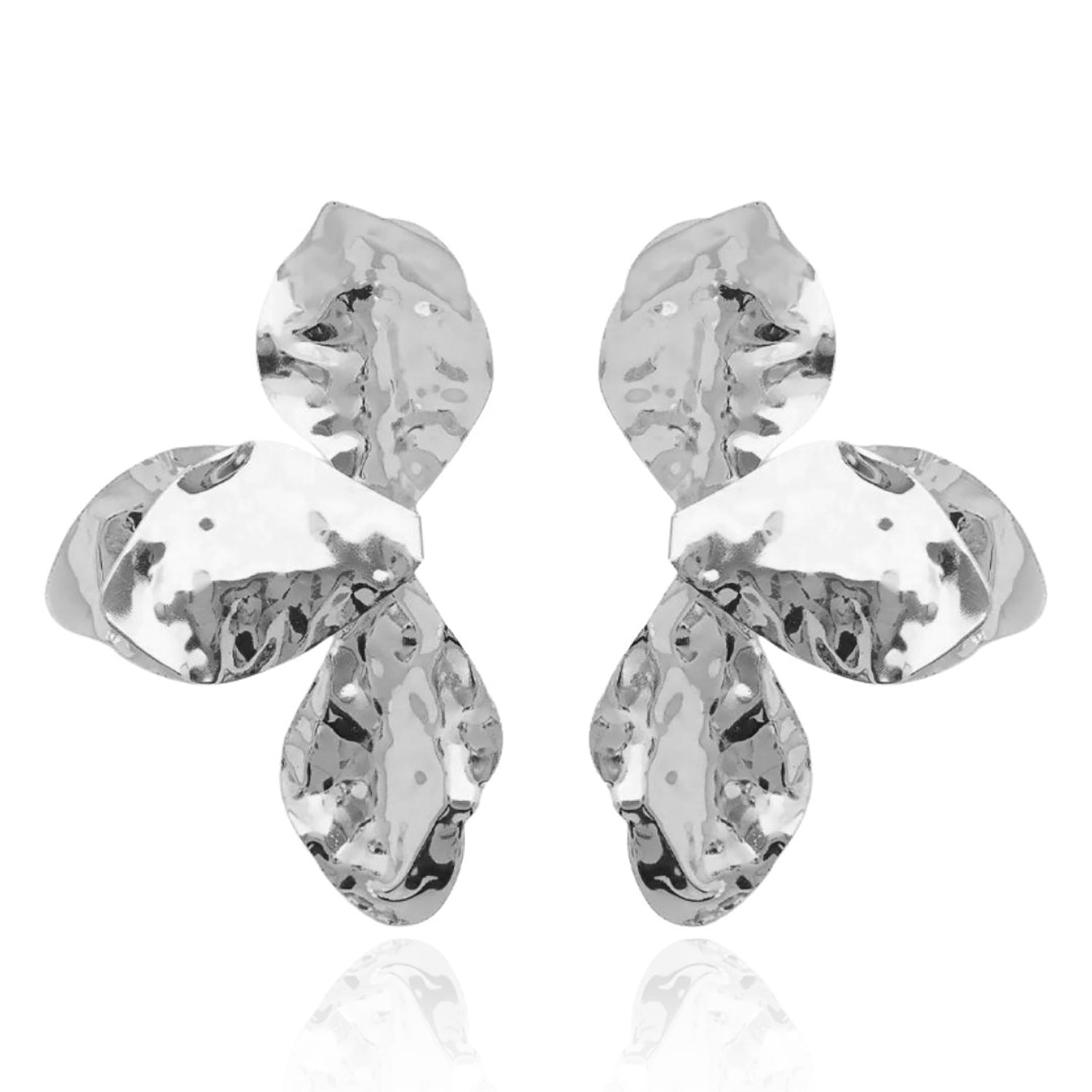 Rue Silver Flower Earrings