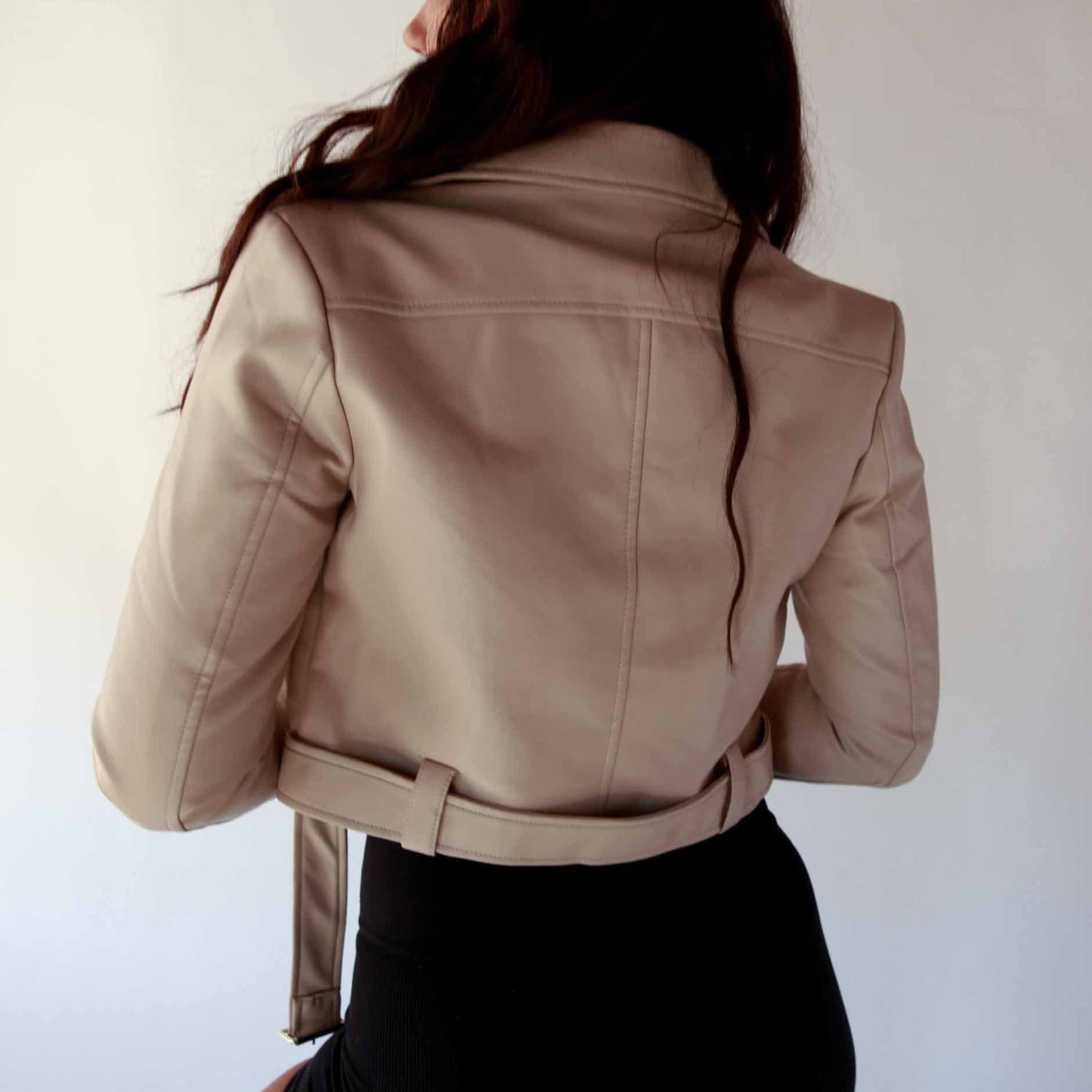 Kelly Nude Moto Jacket