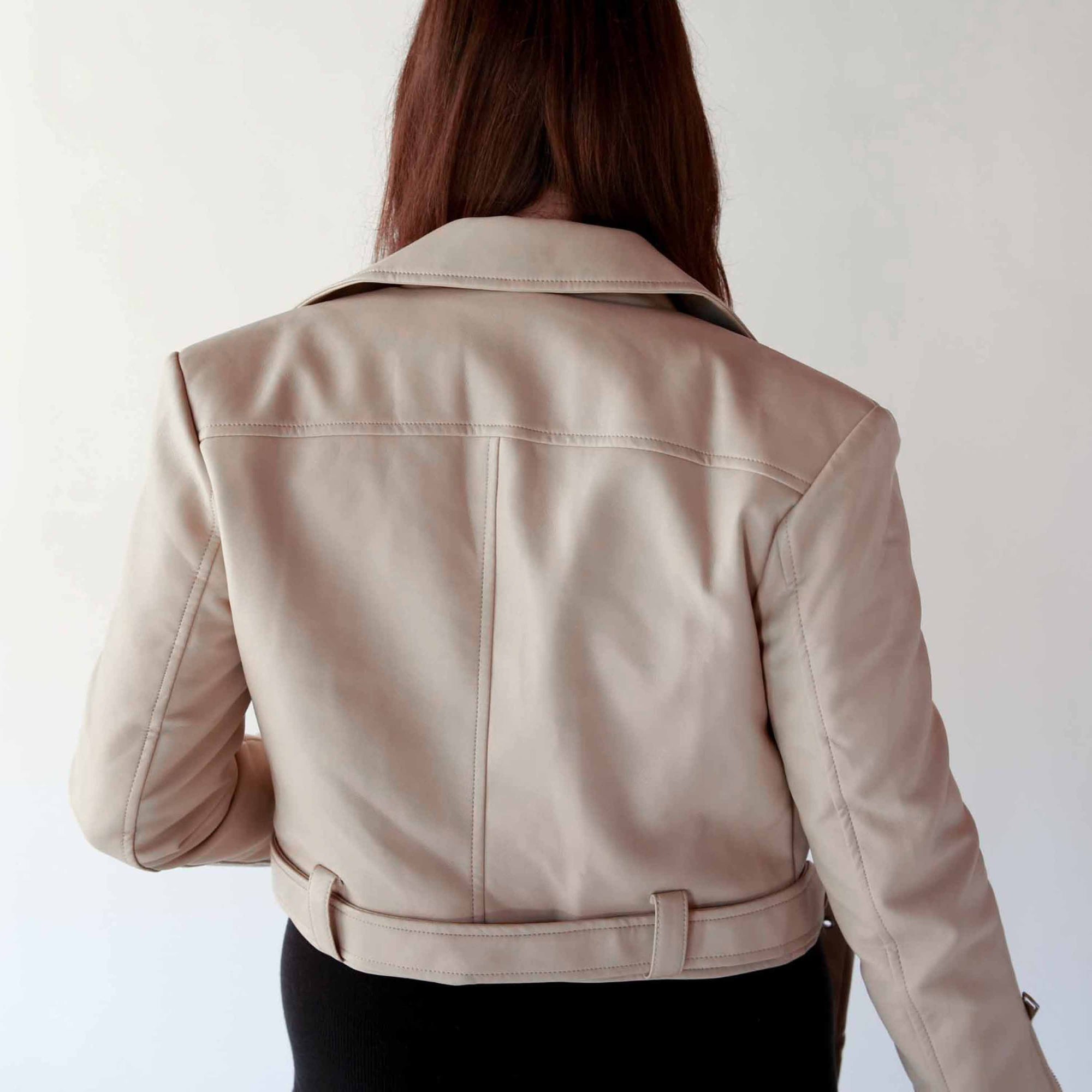 Kelly Nude Moto Jacket