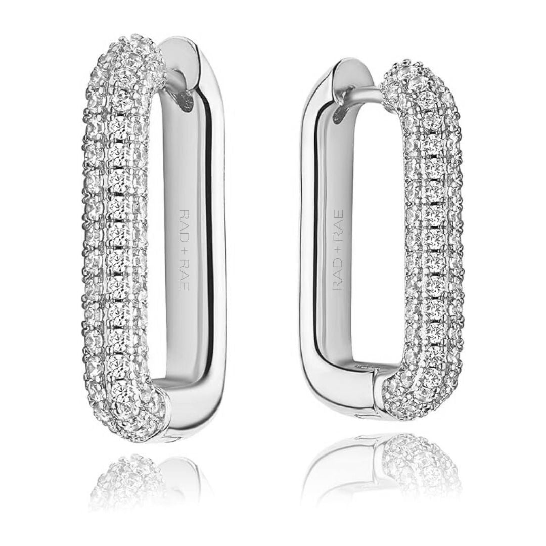 Pave Silver Kaleigh Earrings