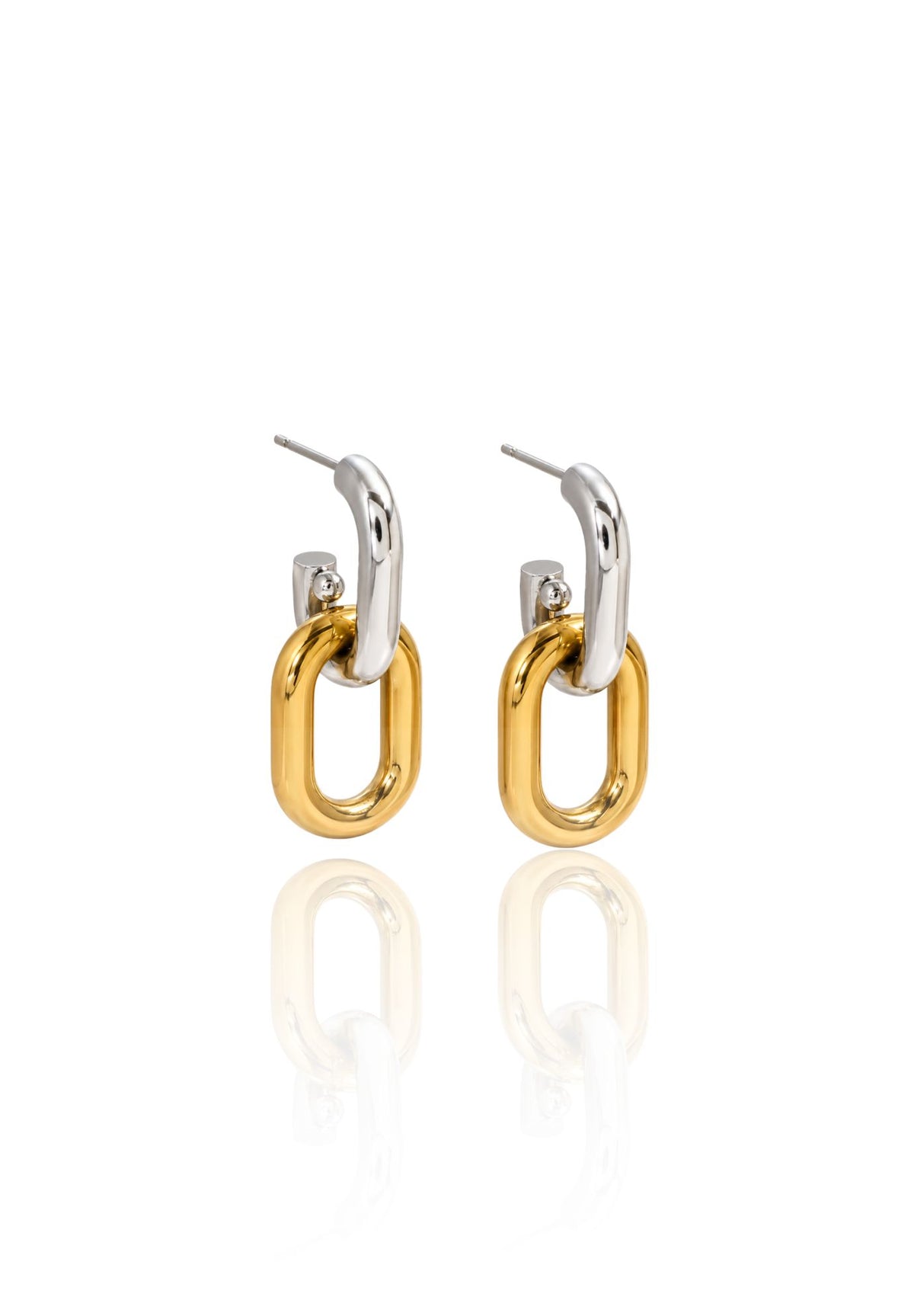Bianca Two-Tone Link Earrings