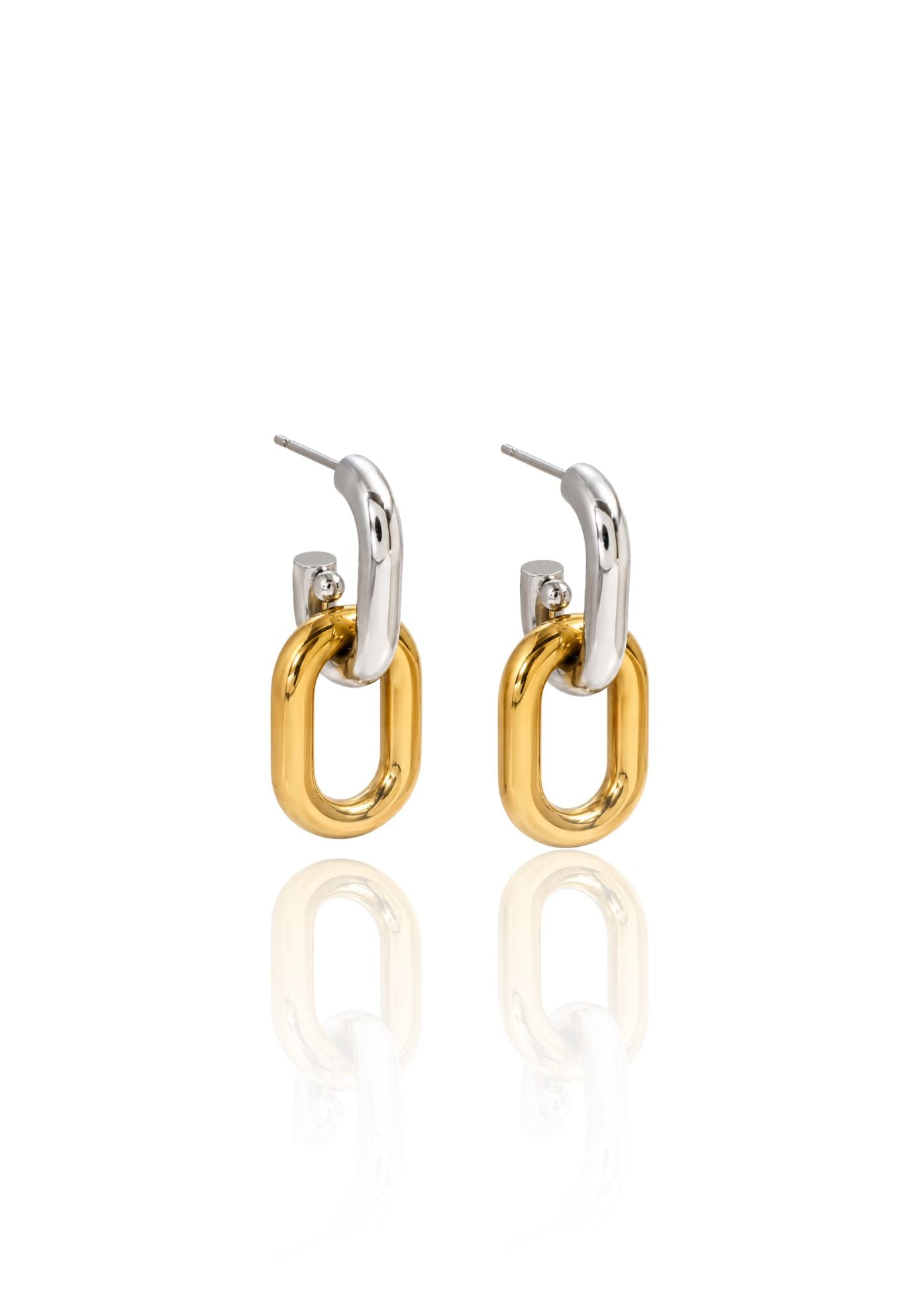 Bianca Two-Tone Link Earrings
