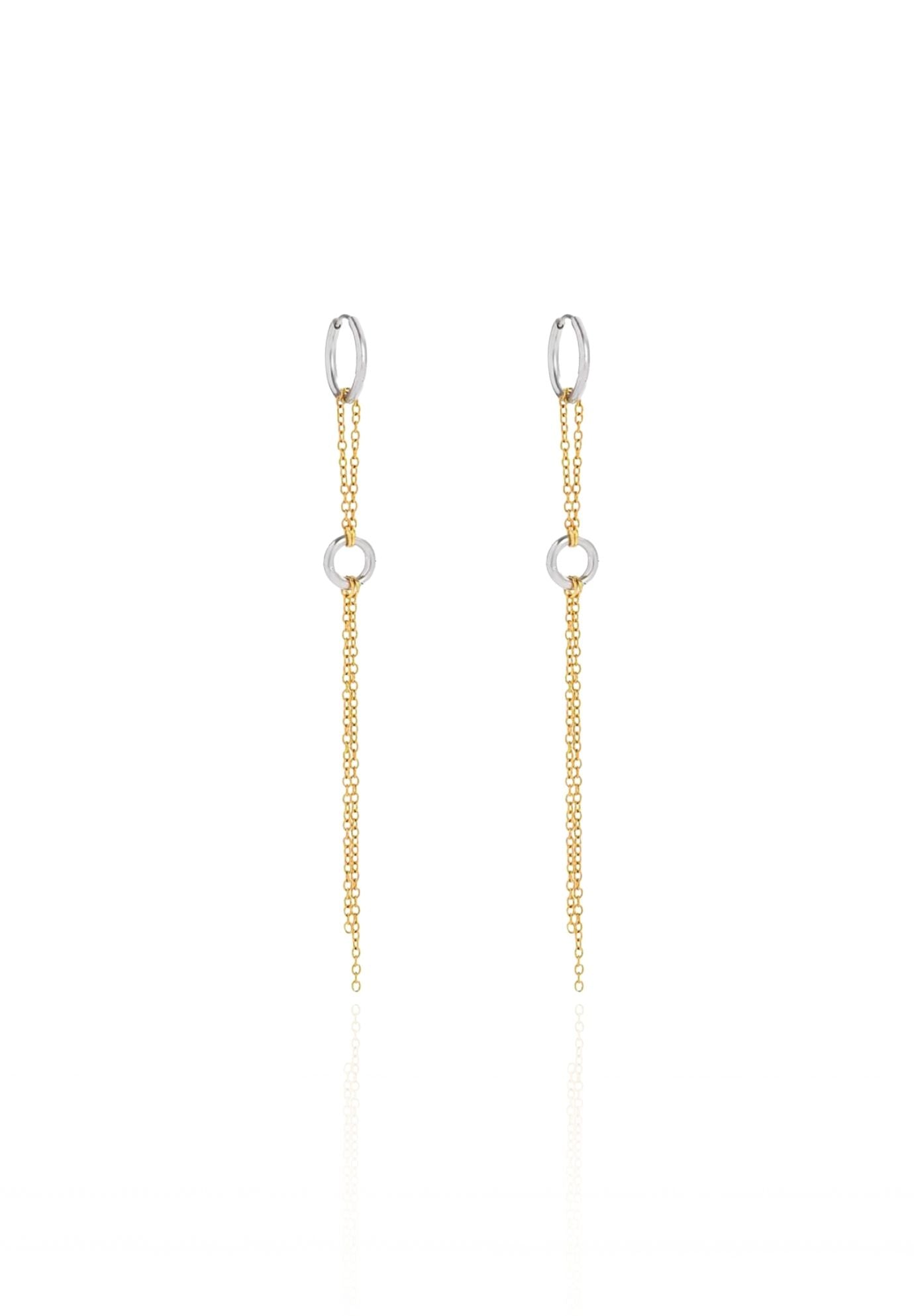 Bex Two-Tone Link Drop Earrings