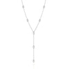 Kristen Silver Oval Lariat Necklace