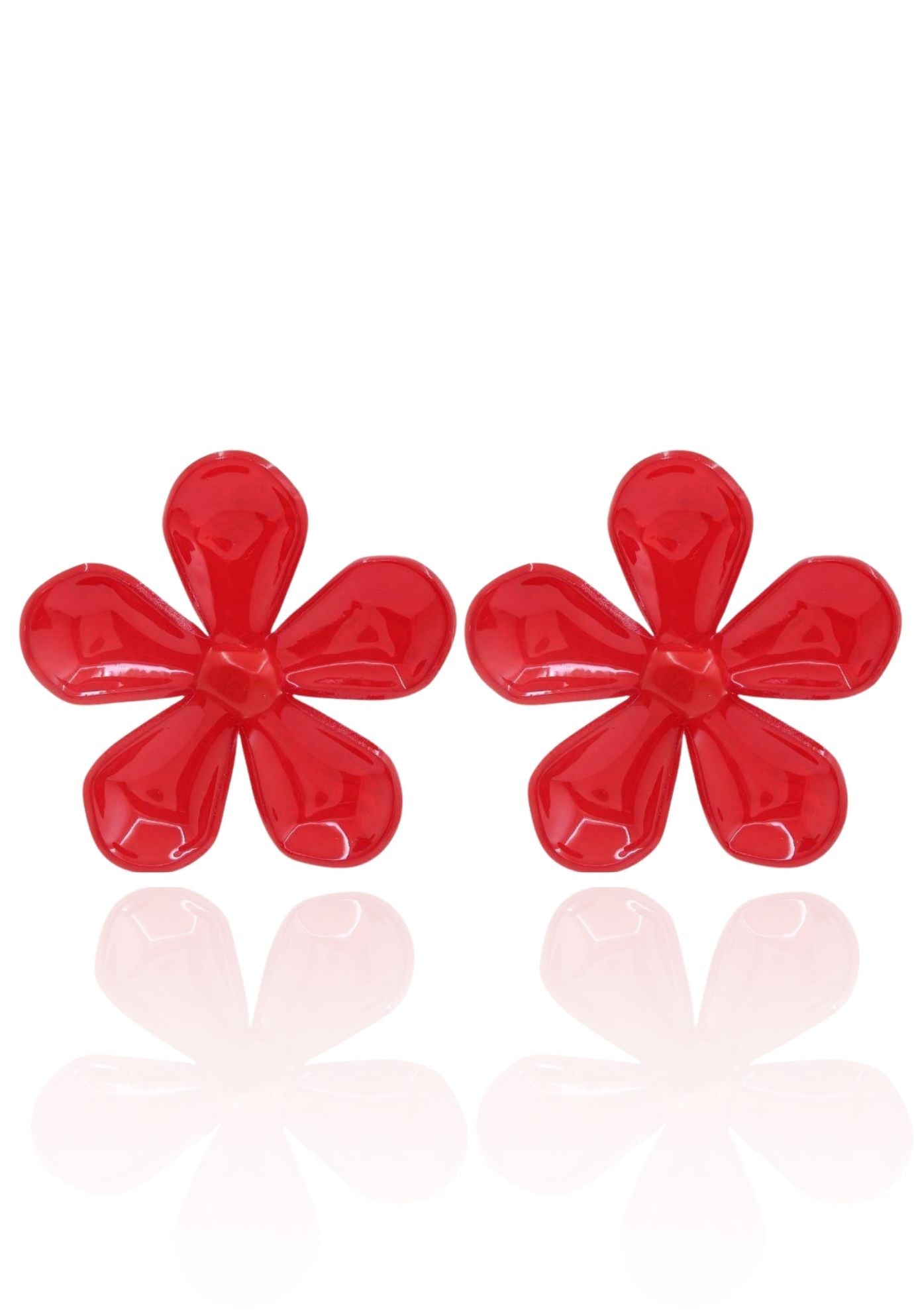 Poppy Red Earrings