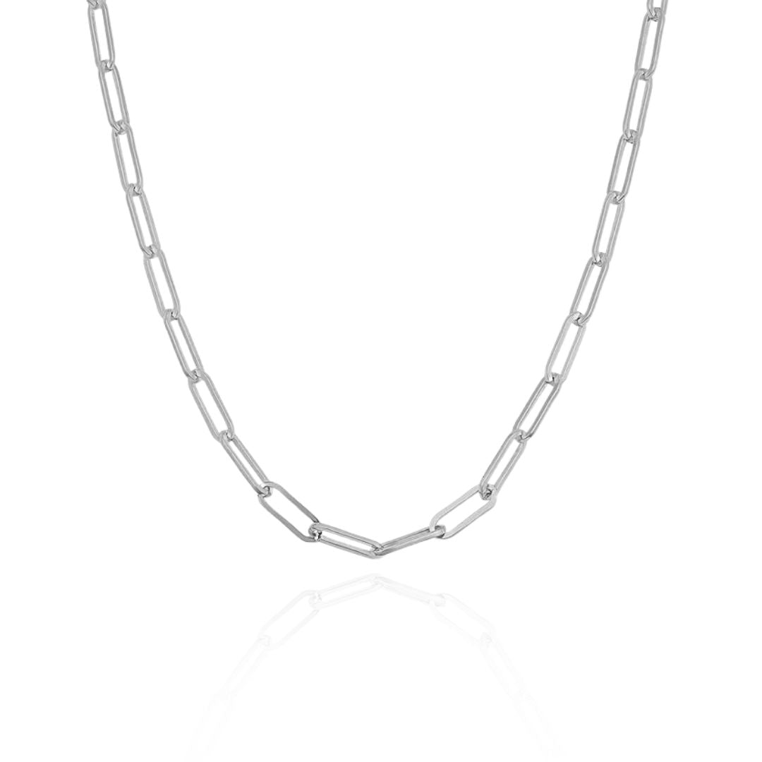 Ali Silver Paperclip Necklace