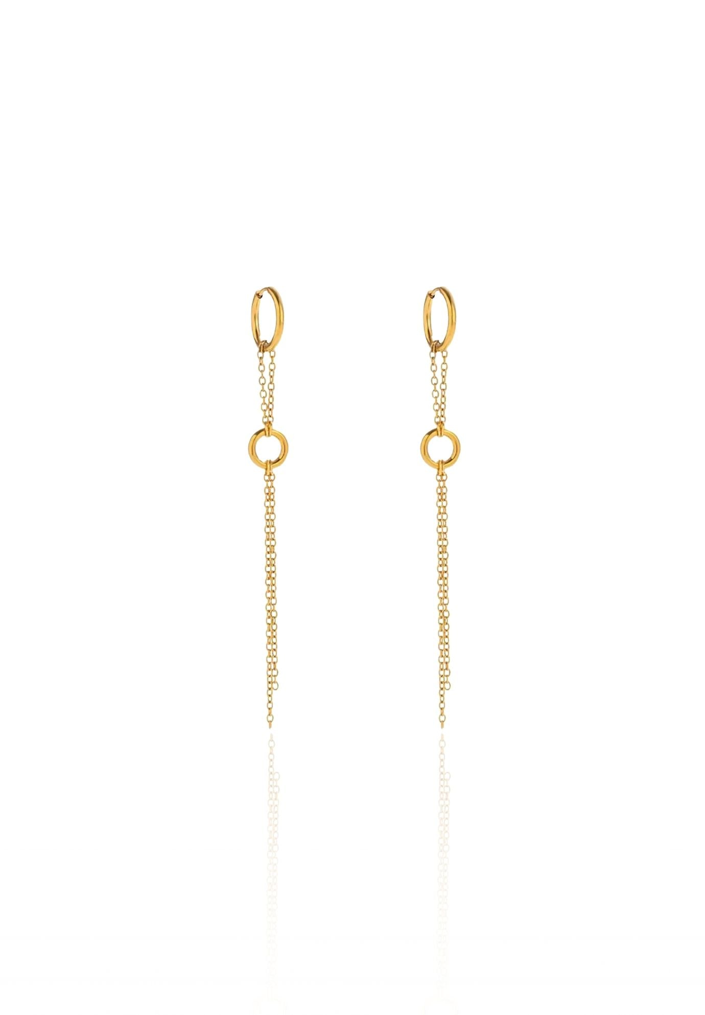 Bex Chain Drop Earrings Two Tone