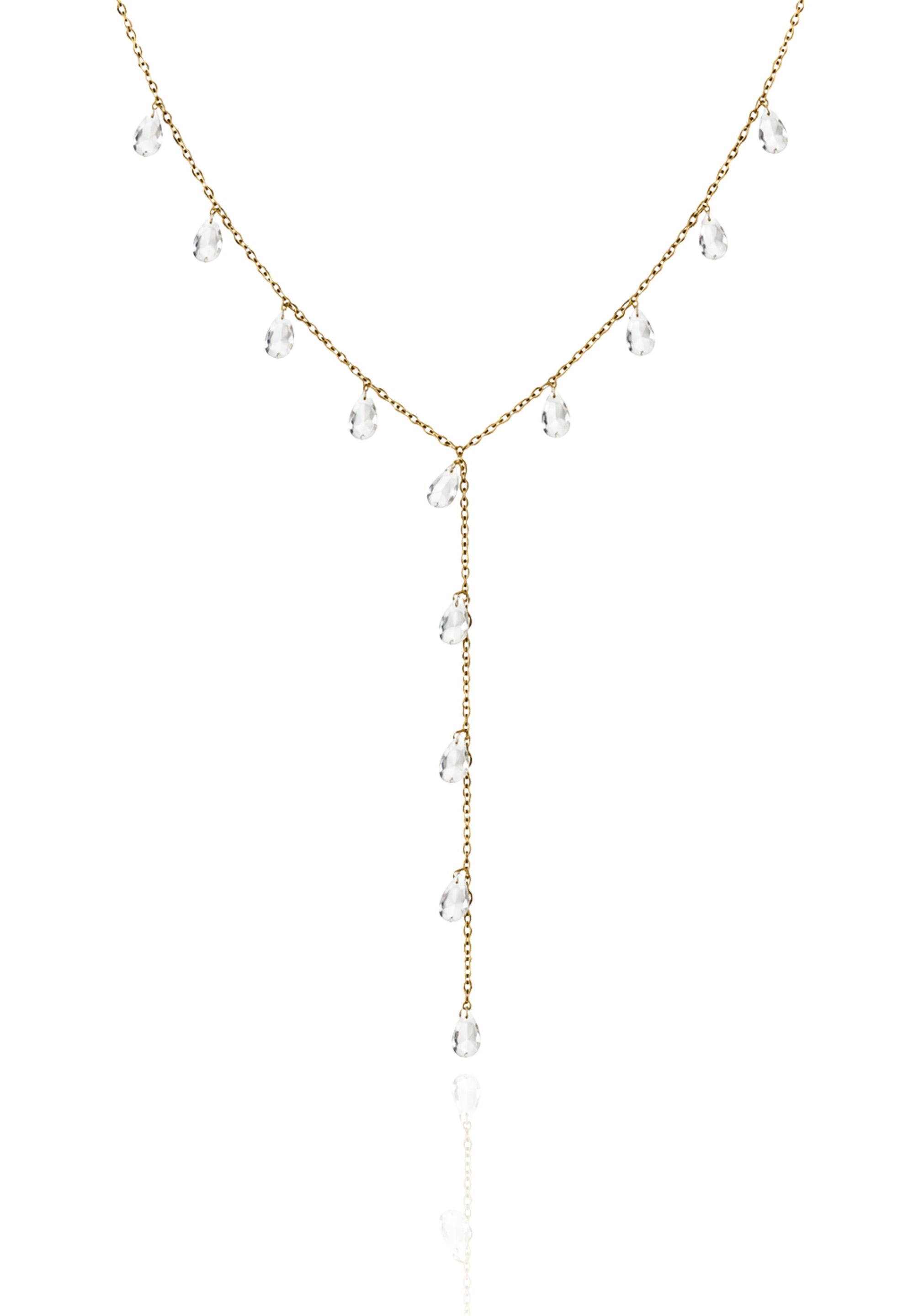 Delia CZ Lariat Necklace