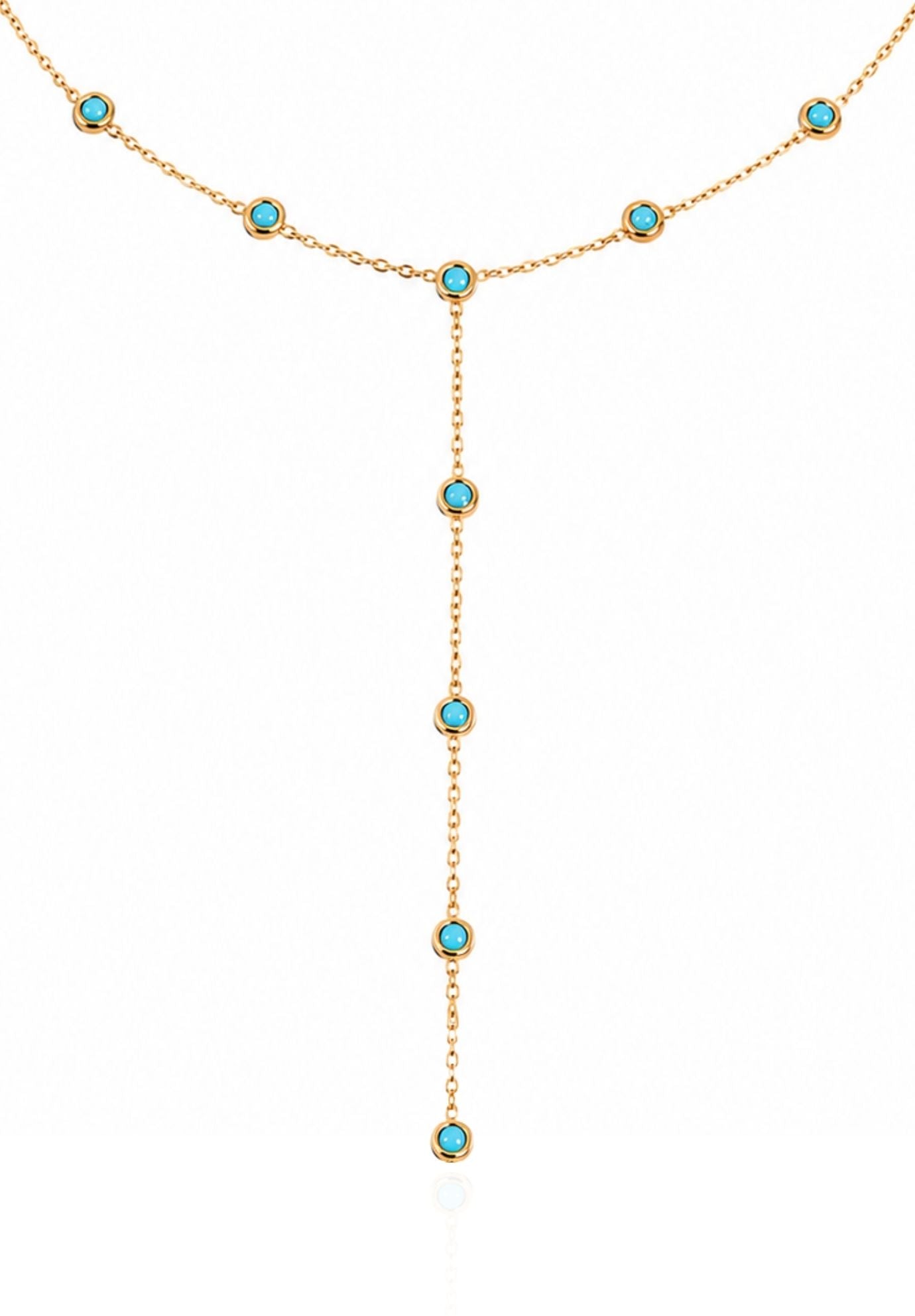 Kristen Turquoise Lariat Necklace