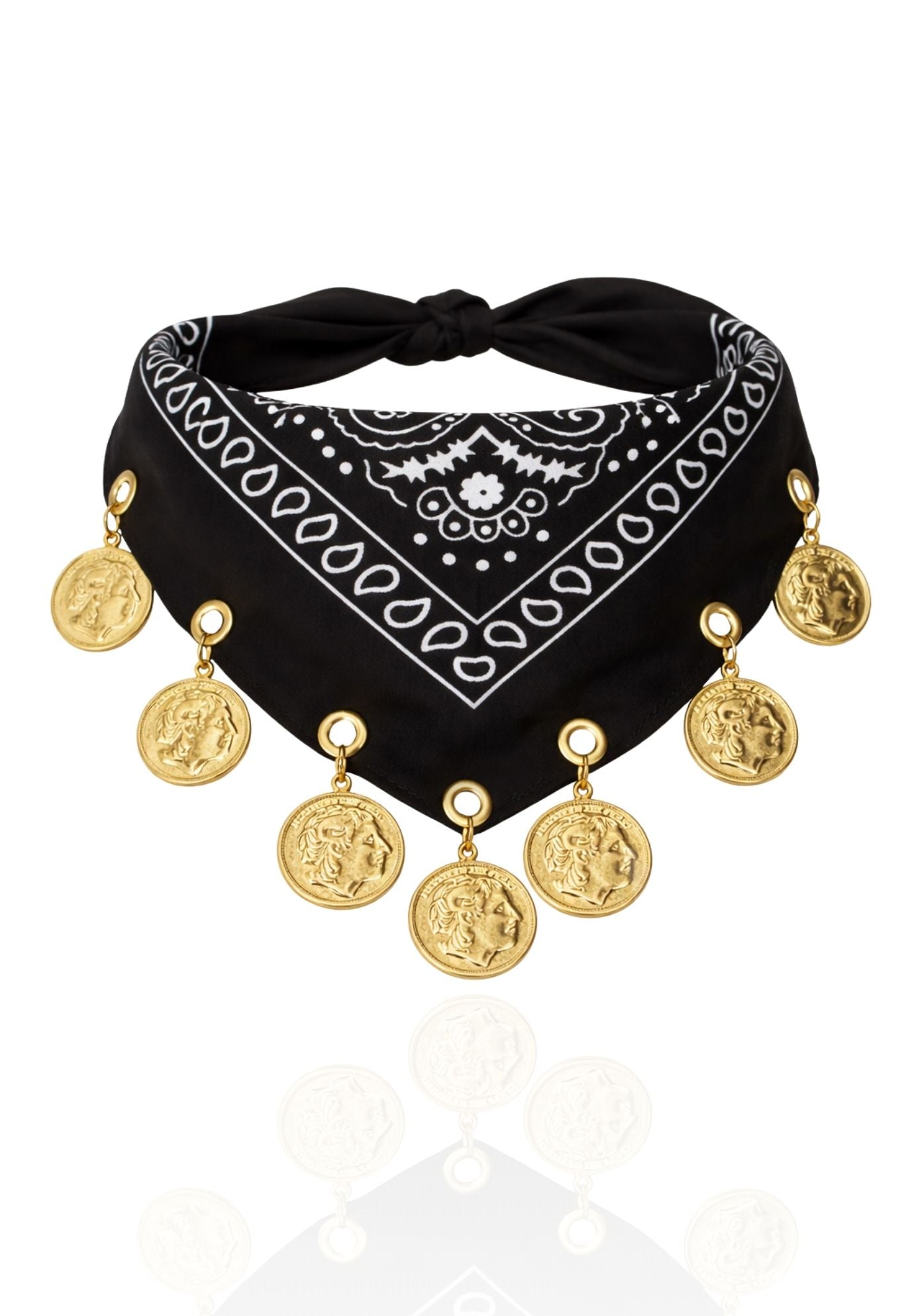 Vintage Bandana Coin Necklace
