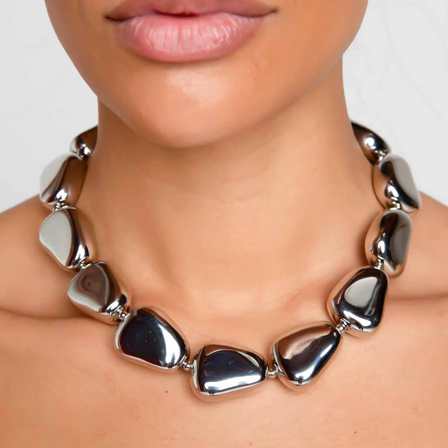 Pebbles Silver Necklace