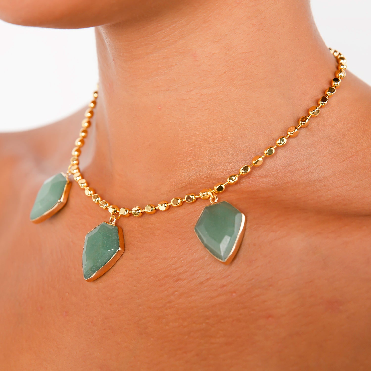 Dree Green Stone Necklace
