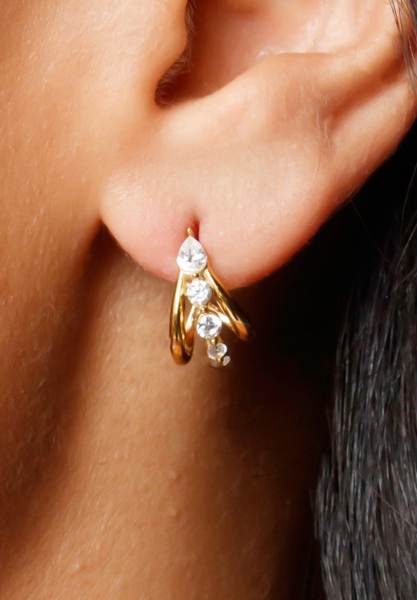 Reese CZ Hoop Earrings