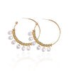 Calla Pearl Hoop Earrings