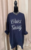 Cries Easily Long Sleeve T-Shirt Dress
