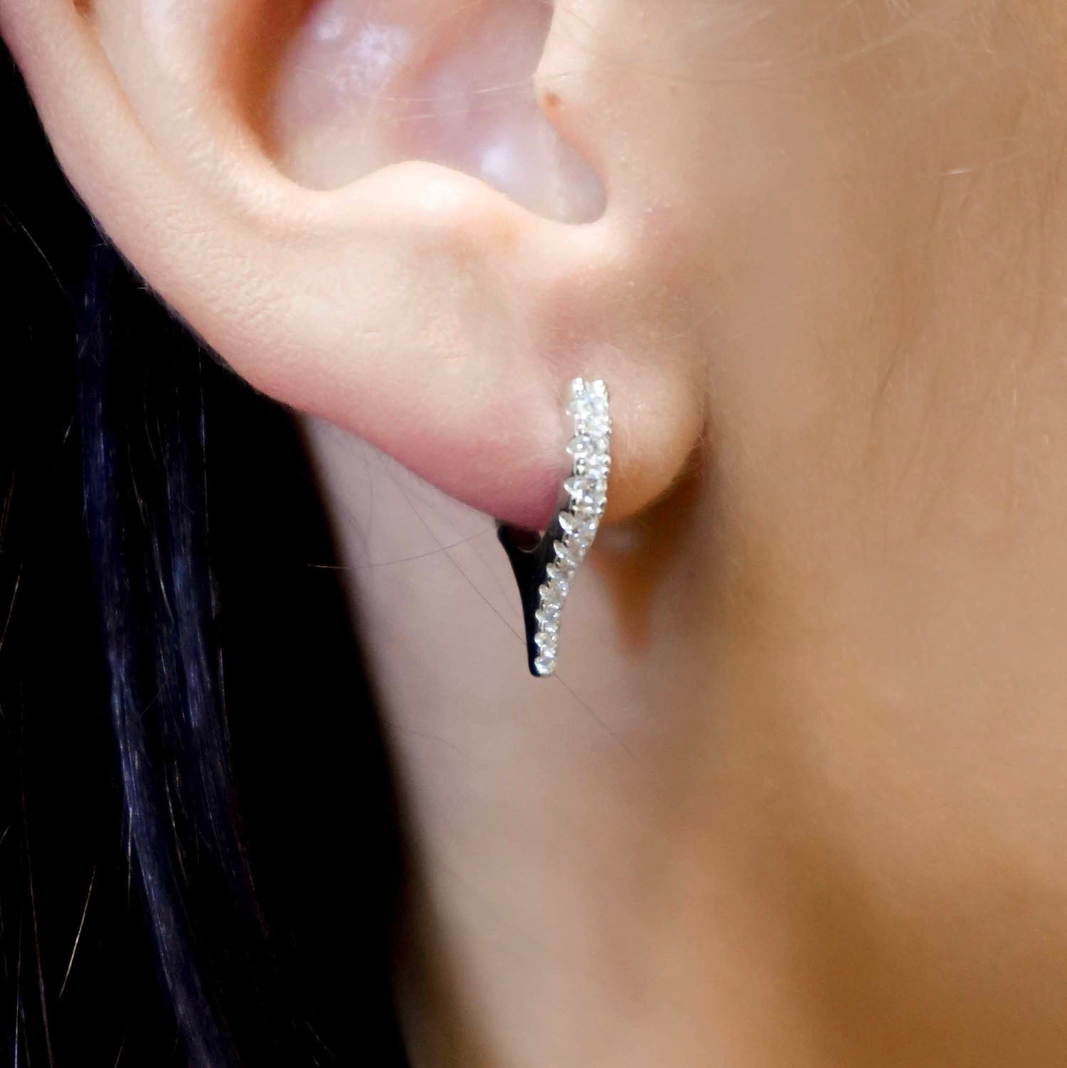 Mini Zoey Silver Earrings