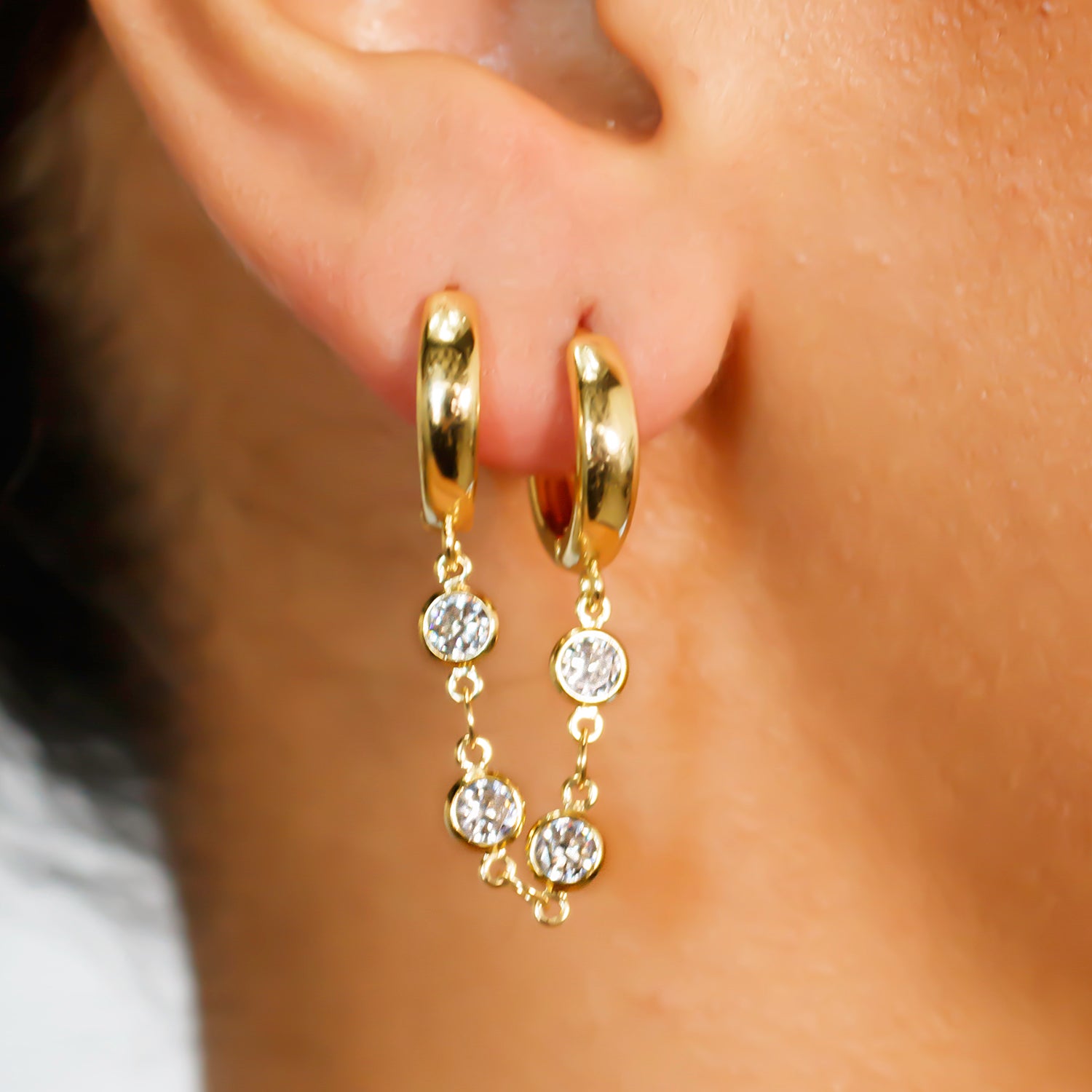 Ivy CZ Chain Earring