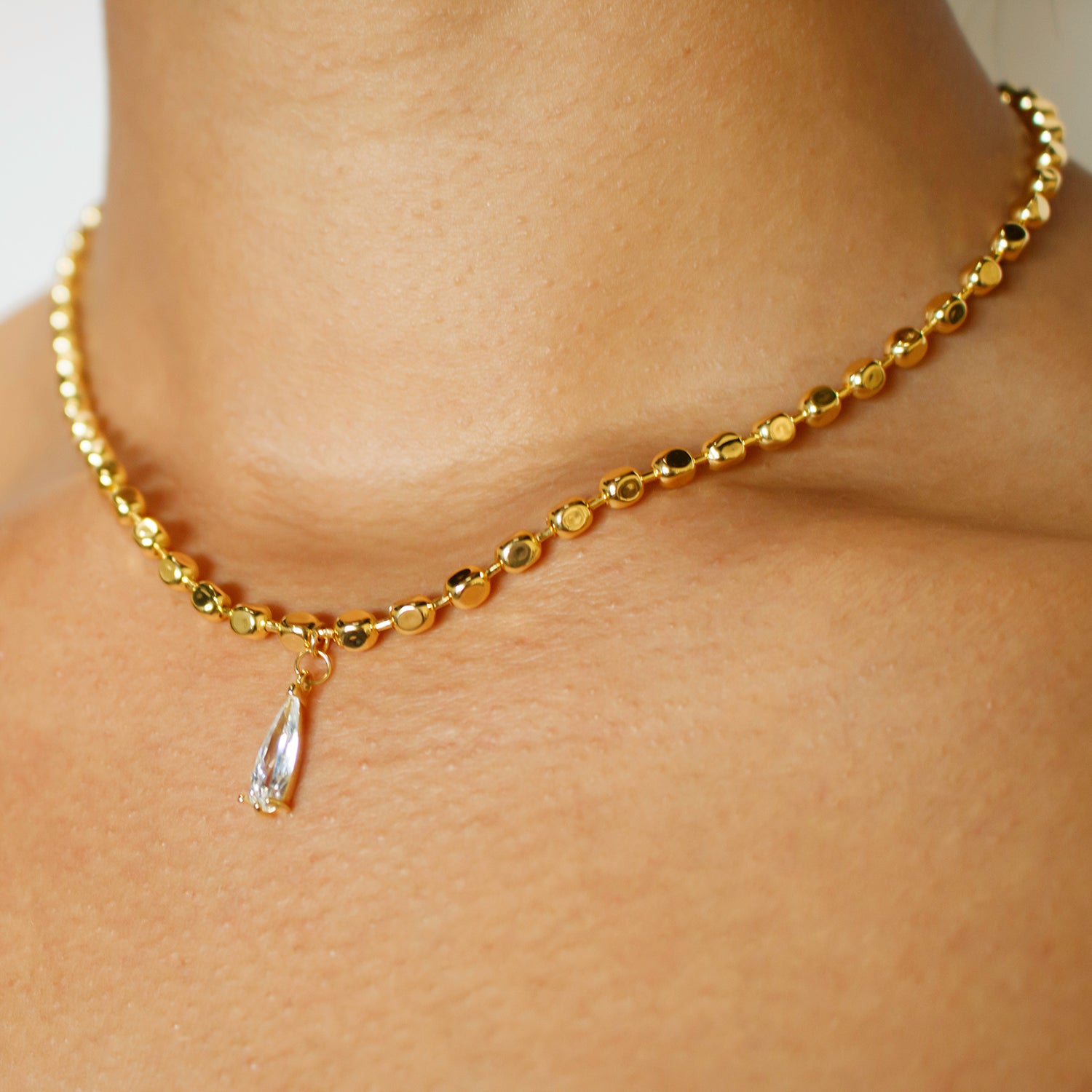 CZ Drop Necklace