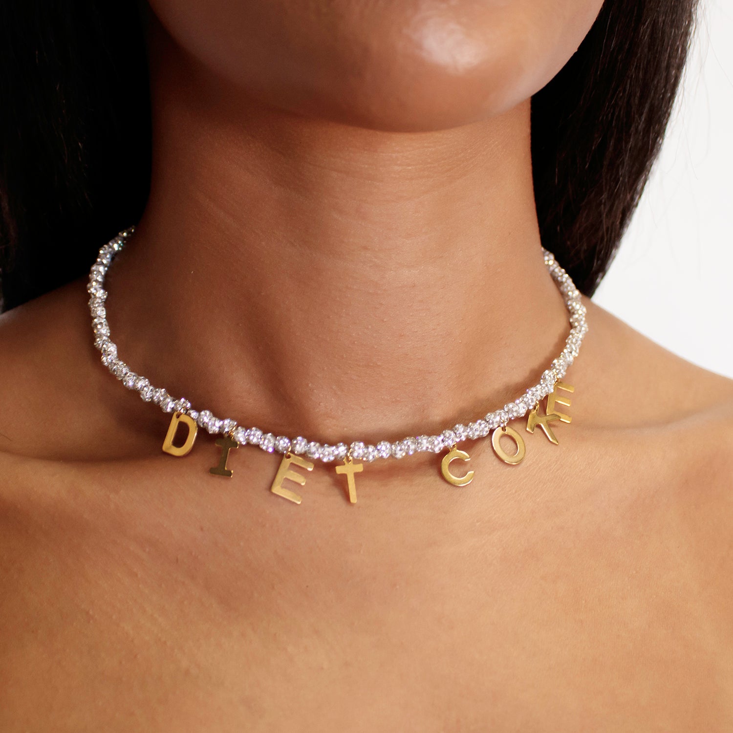 Crystal Diet Coke Necklace