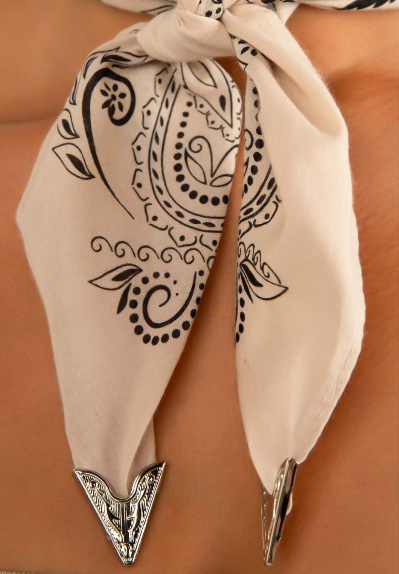 Vintage Taupe Outlaw Bandana