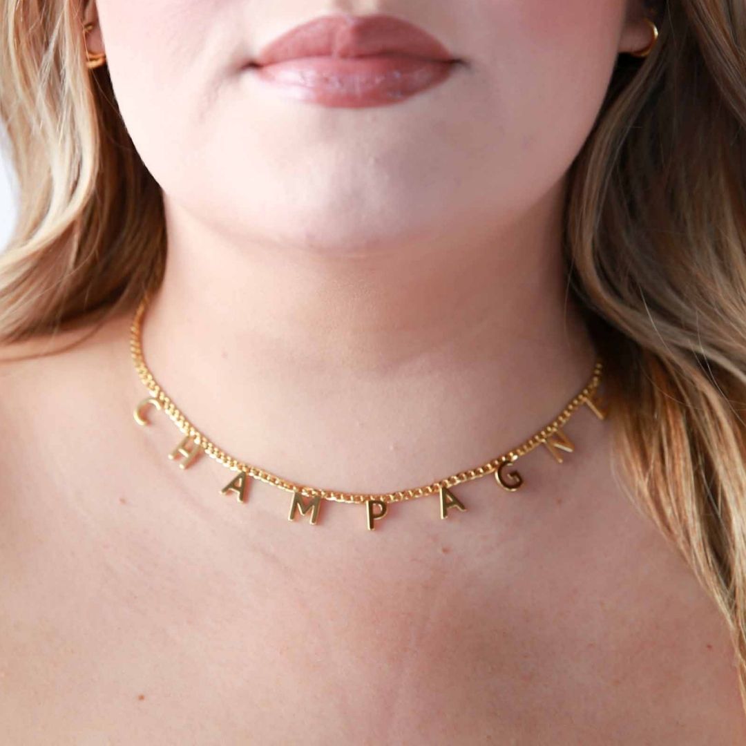 Champagne Necklace Gold